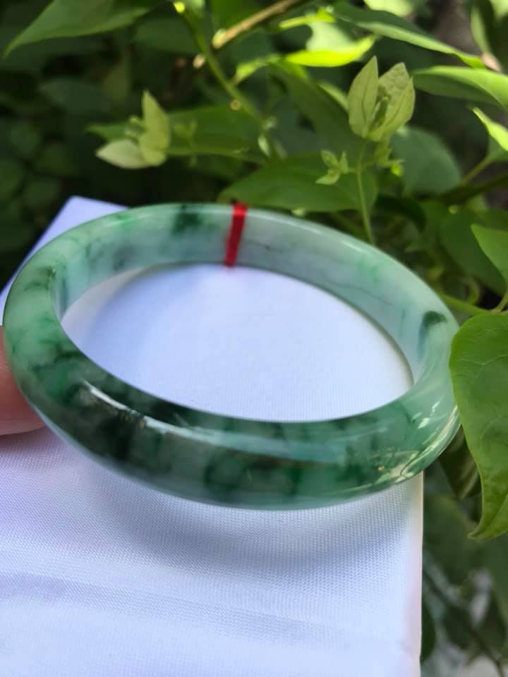 VÒNG KHỐI CẨM THẠCH BẢN HẸ SƠN THỦY SAO 54 SIZE VÒNG 54MM XANH VÂN BÓNG MƯỢT ĐẸP LẮM NỮ 53KG ĐẾN 63KG
