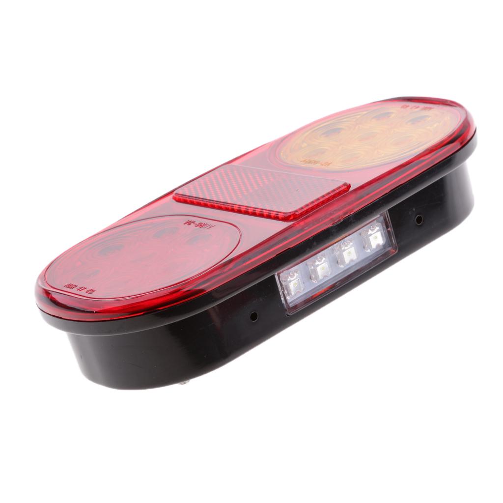 2pcs Universal Truck LED Sealed Stop/Turn/Tail Light Marine Waterproof