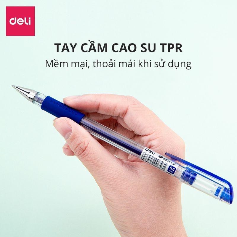 Hộp 12 Bút nước Deli E6600S nét 0.5mm (Tặng kèm 2 bút gel)