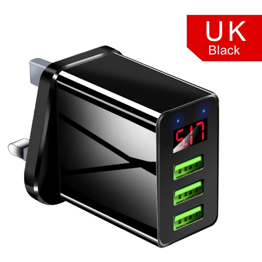 USB Charger 3-Port Desktop USB Charging Station Multiple Port