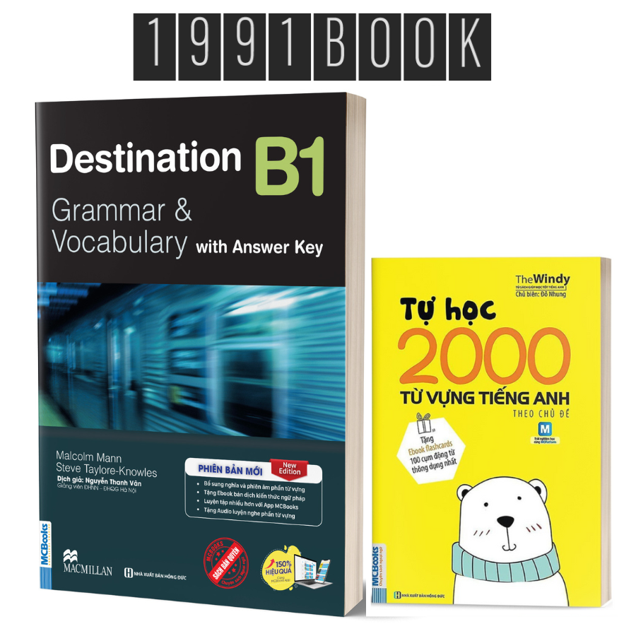 Destination B1 và B2 Grammar & Vocabulary with answer key  + 2000 từ vựng tiếng anh theo chủ đề
