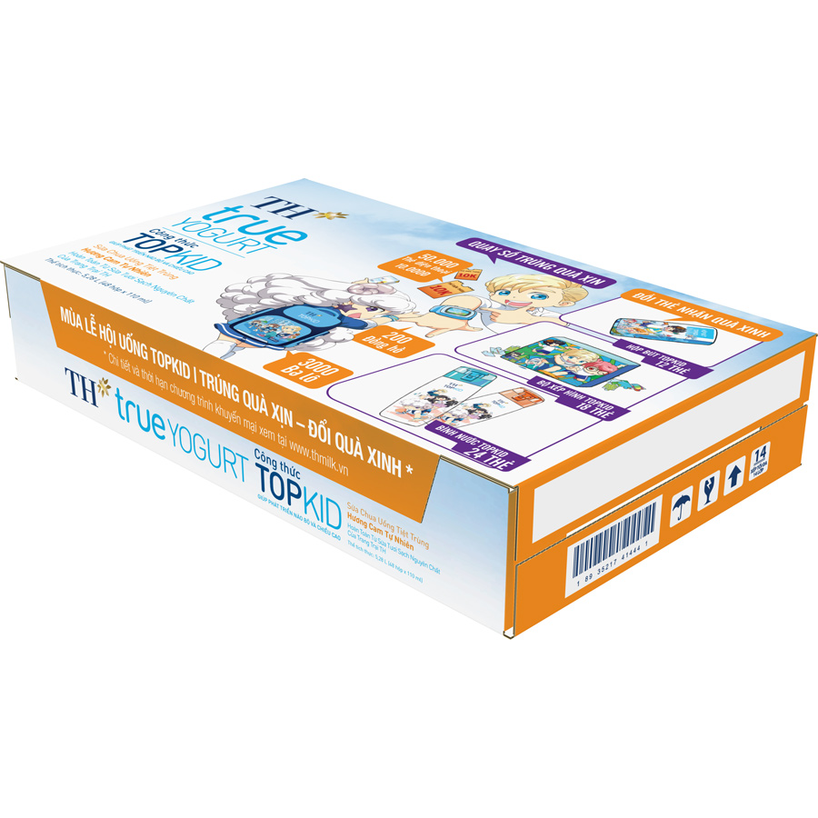 Thùng Sữa Chua Uống Tiệt Trùng Topkid Cam TH True Milk (110ml x 48 Hộp)