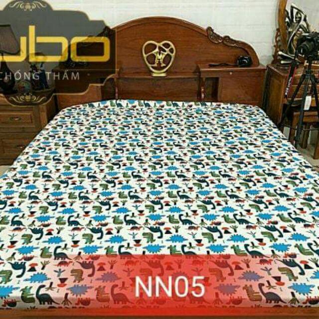 Ga thun cotton phủ nano chống thấm mẫu khủng long