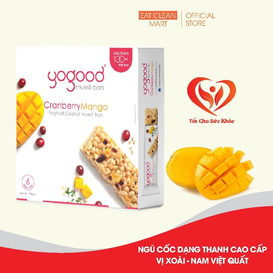 Thanh Hạt Ngũ Cốc Nam Việt Quất & Xoài Yogood - Cranberry Mango Muesli Bars Hộp 138g