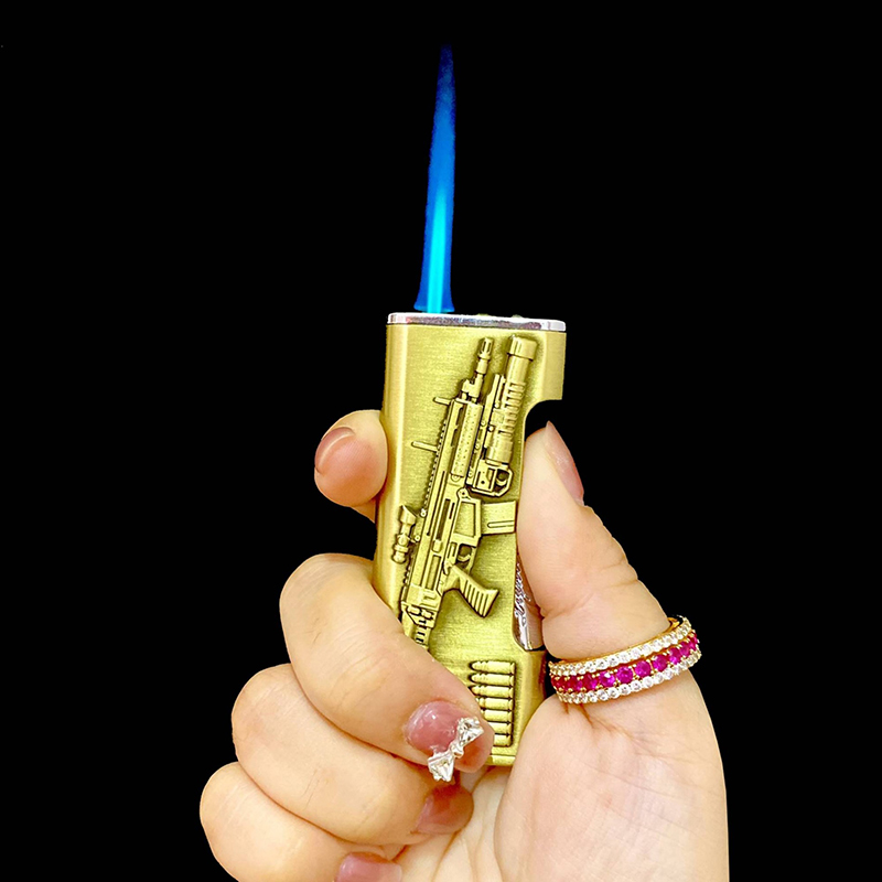Bật Lửa Khè Bấm Ngang Hình Cây S - Xài Gas