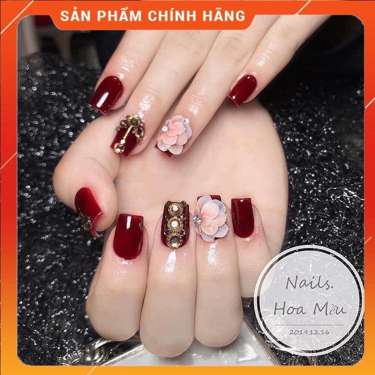 Hoa bột - Hoa cúc xếp tầng gắn móng tay