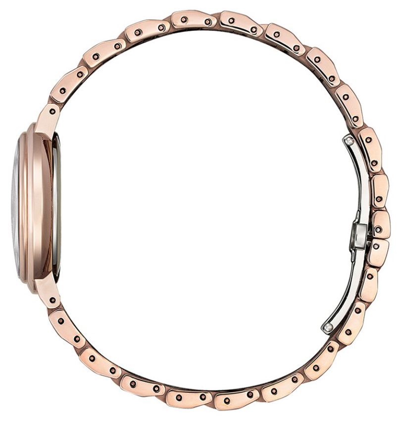 Đồng Hồ Nữ Citizen Đính Kim Cương Dây Thép Không Gỉ EM0912-84Y - Mặt Xà Cừ (Sapphire)