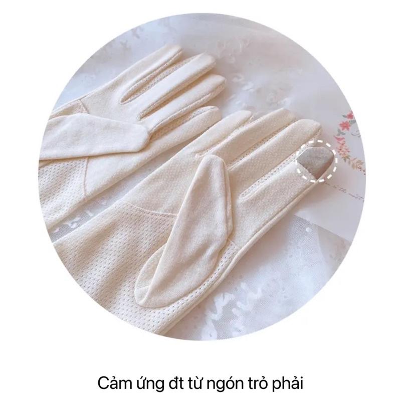 Găng Tay Chống Nắng Nữ Dễ Thương Chống Tia UPF>50, Cảm Ứng, Thời Trang