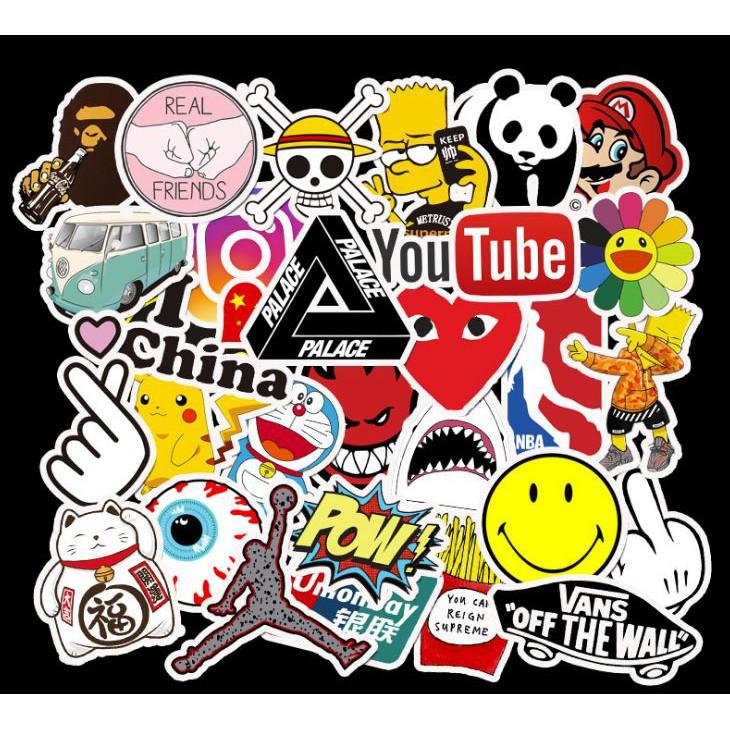 Sticker dán cao cấp LOGO THƯƠNG HIỆU Cực COOL ms#53