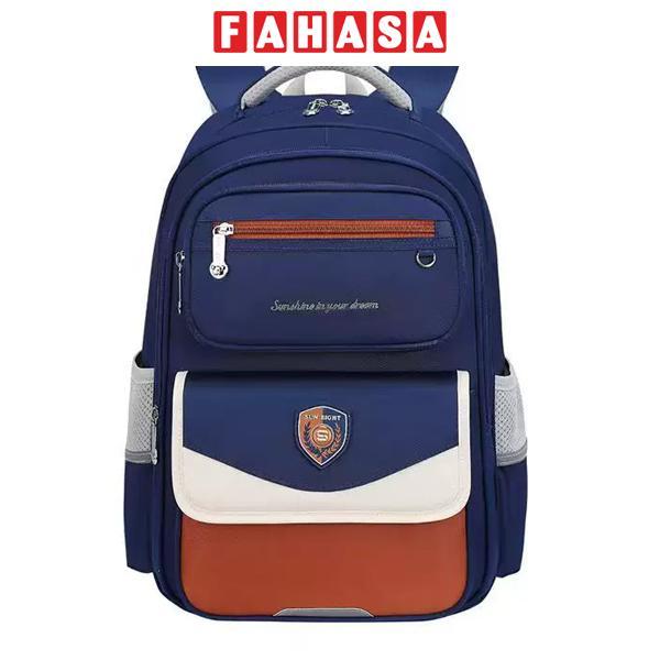 Ba Lô Chống Gù - Sun Eight 22339 - Màu Xanh Navy + Nâu