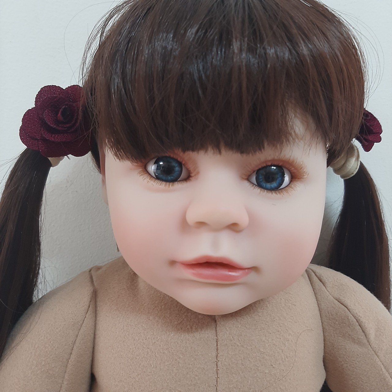 Búp Bê Bé Gái Tái Sinh Thân Gòn 60cm -Silicon Reborn Vinyl Doll 24 inch