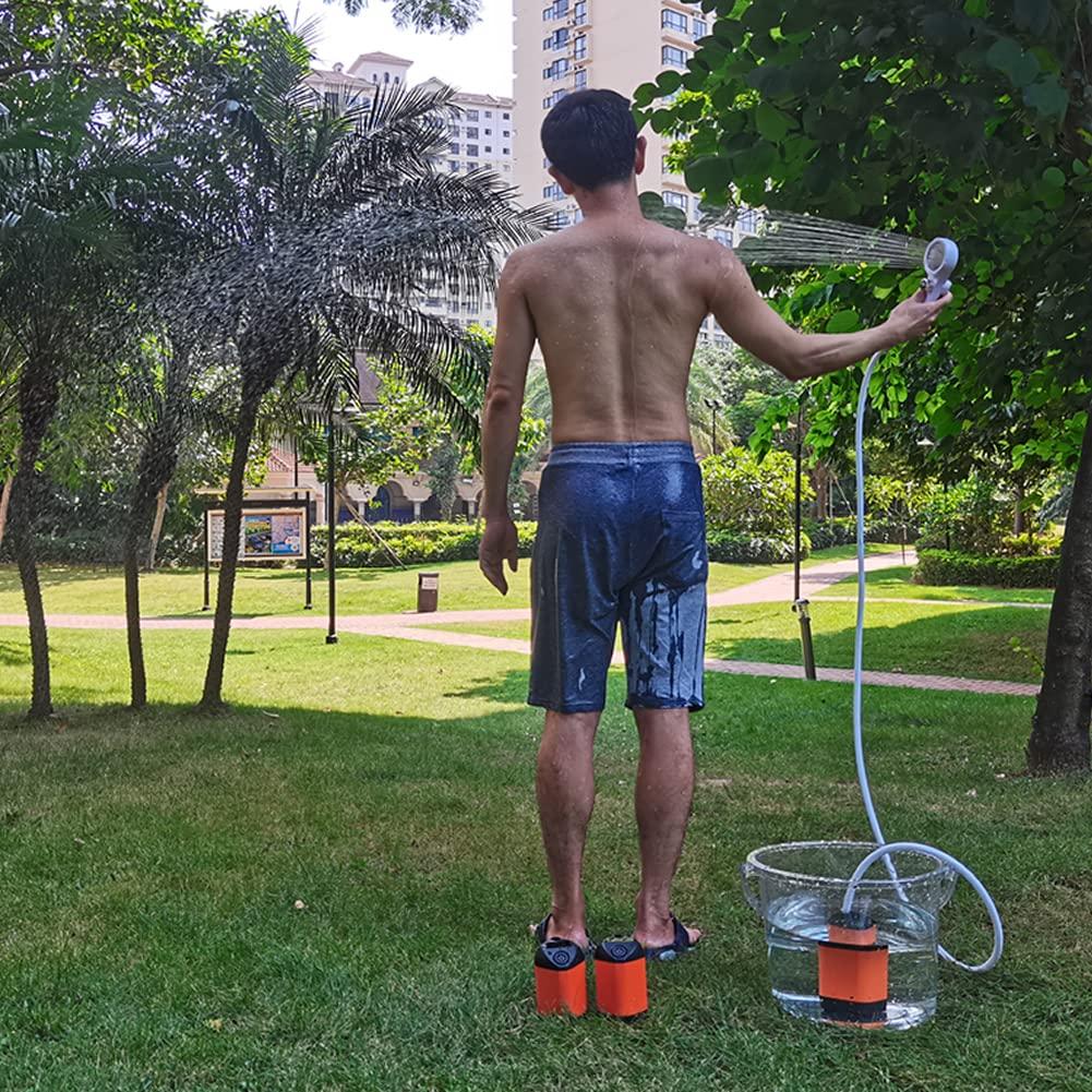 Vòi sen ngoài trời di động, tích hợp 4800 mAh, vòi hoa sen cắm trại áp lực nước cao, vòi hoa sen cắm trại sạc điện để làm sạch động vật nuôi ở bãi biển ngoài trời