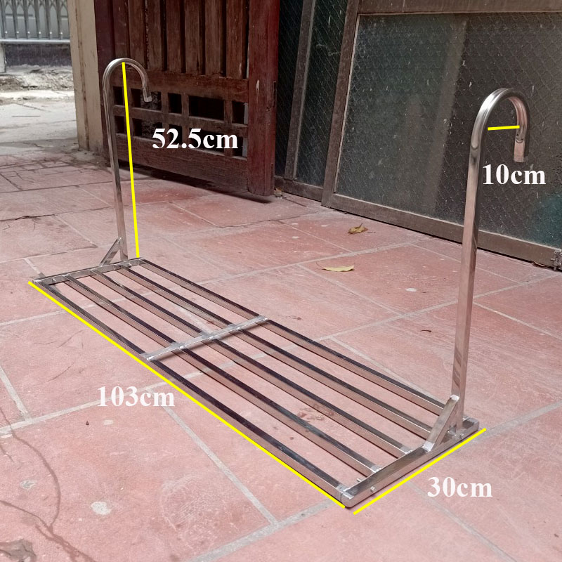 Giá Móc Treo Chậu Hoa Cây Cảnh Ban Công Inox Dài 103m