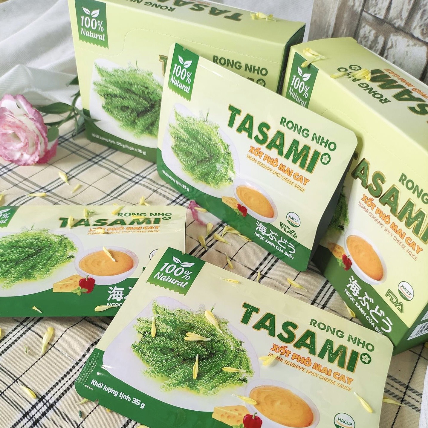 Rong Nho Tách Nước Tasami Kèm Xốt Phô Mai Cay - Hộp 175g