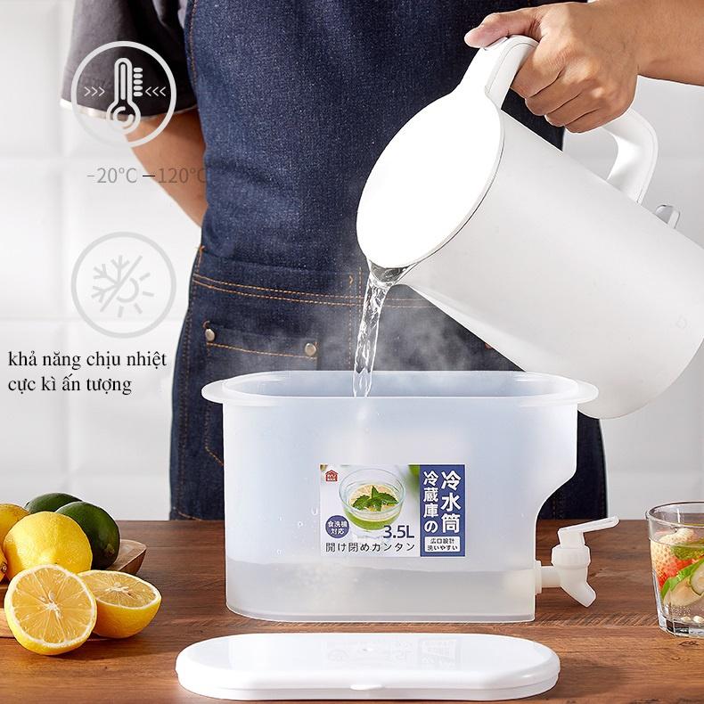 Bình nước 3.5 L có vòi chuyên để tủ lạnh, bình đựng nước cỡ lớn để tủ lạnh hàng cao cấp xuất nhật