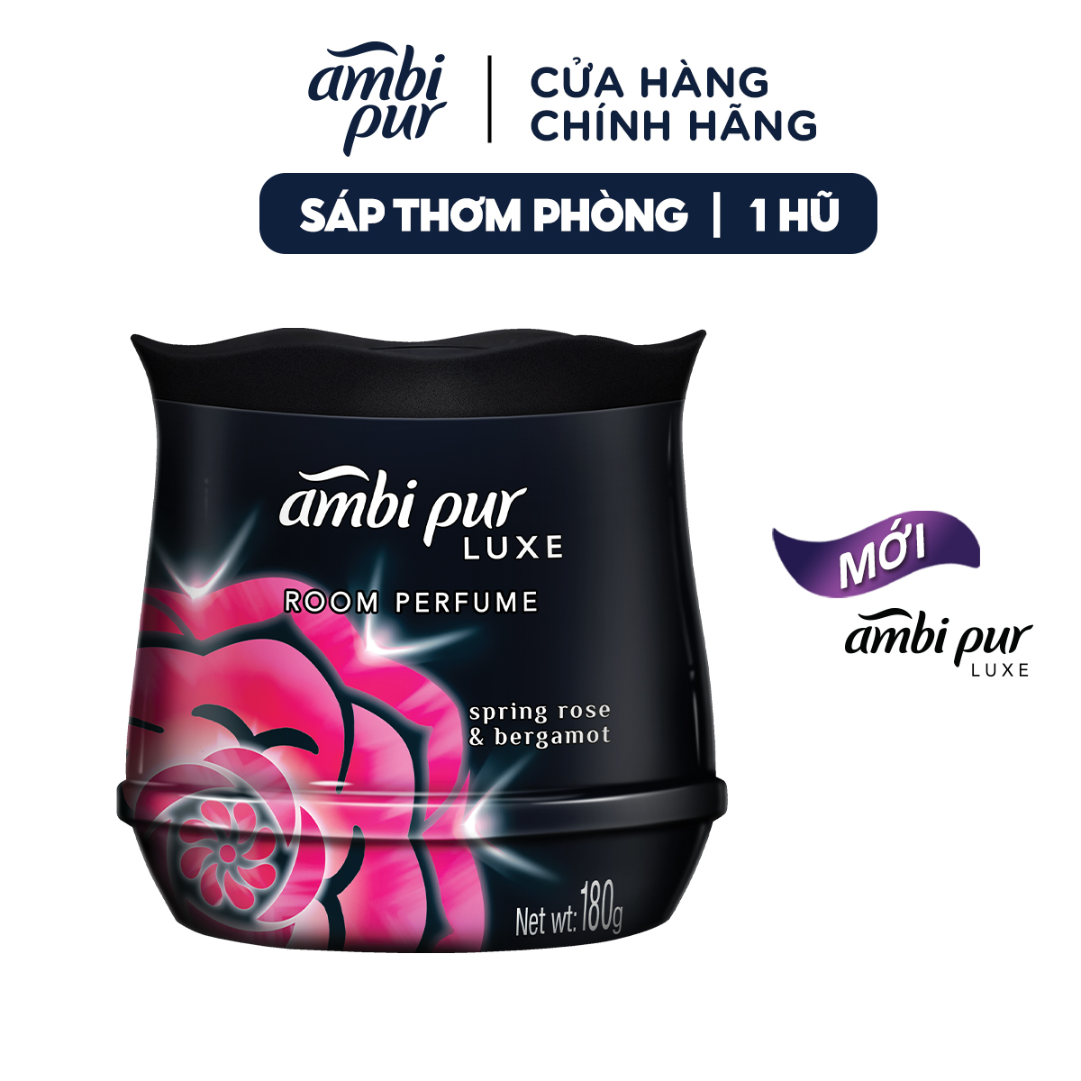 Sáp Thơm AMBIPUR LUXE Cao Cấp 180G Nhiều Mùi Hương