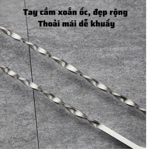 Thìa Bar pha chế 26cm cao cấp thìa inox khuấy hai đầu siêu bền cho quầy Bar dụng cụ pha chế chuyên dụng 26-32cm