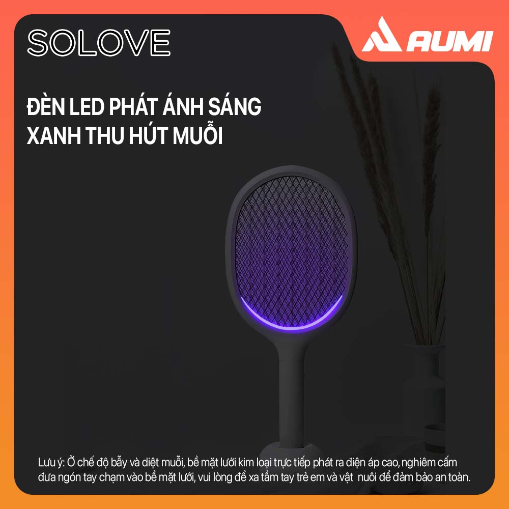 Vợt muỗi kiêm đèn bắt muỗi Solove P1 dung lượng pin 2000mAh (màu ngẫu nhiên) - Hàng nhập khẩu