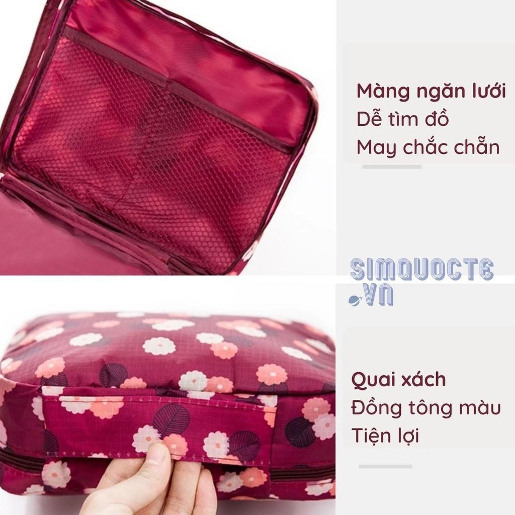 (Xả Kho) Túi đựng mỹ phẩm Chichi Túi đựng đồ du lịch cá nhân chống thấm nước họa tiết hoa (Siêu Tiện Ích)