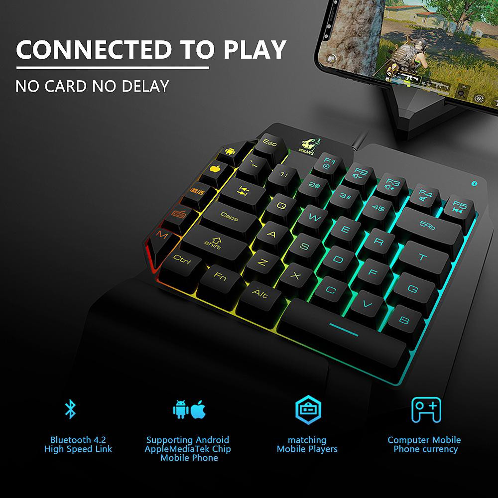 Bàn Phím Bán Cơ G11 Có 39 Phím Kiêm Bộ Chuyển Đổi Game Kết Nối Bluetooth Thế Hệ Mới Chơi Game Pubg Mobile, Rules Of Survival, Free Fire Trên Điện Thoại, Máy Tính Bảng, Laptop Và PC - Hàng Chính Hãng