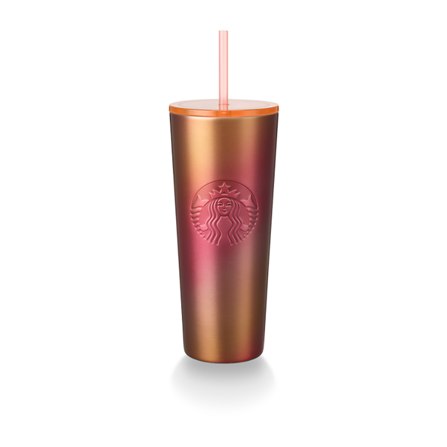 Ly Starbucks Cold Cup 24Oz  Stainless Steel GRDT PINK YL