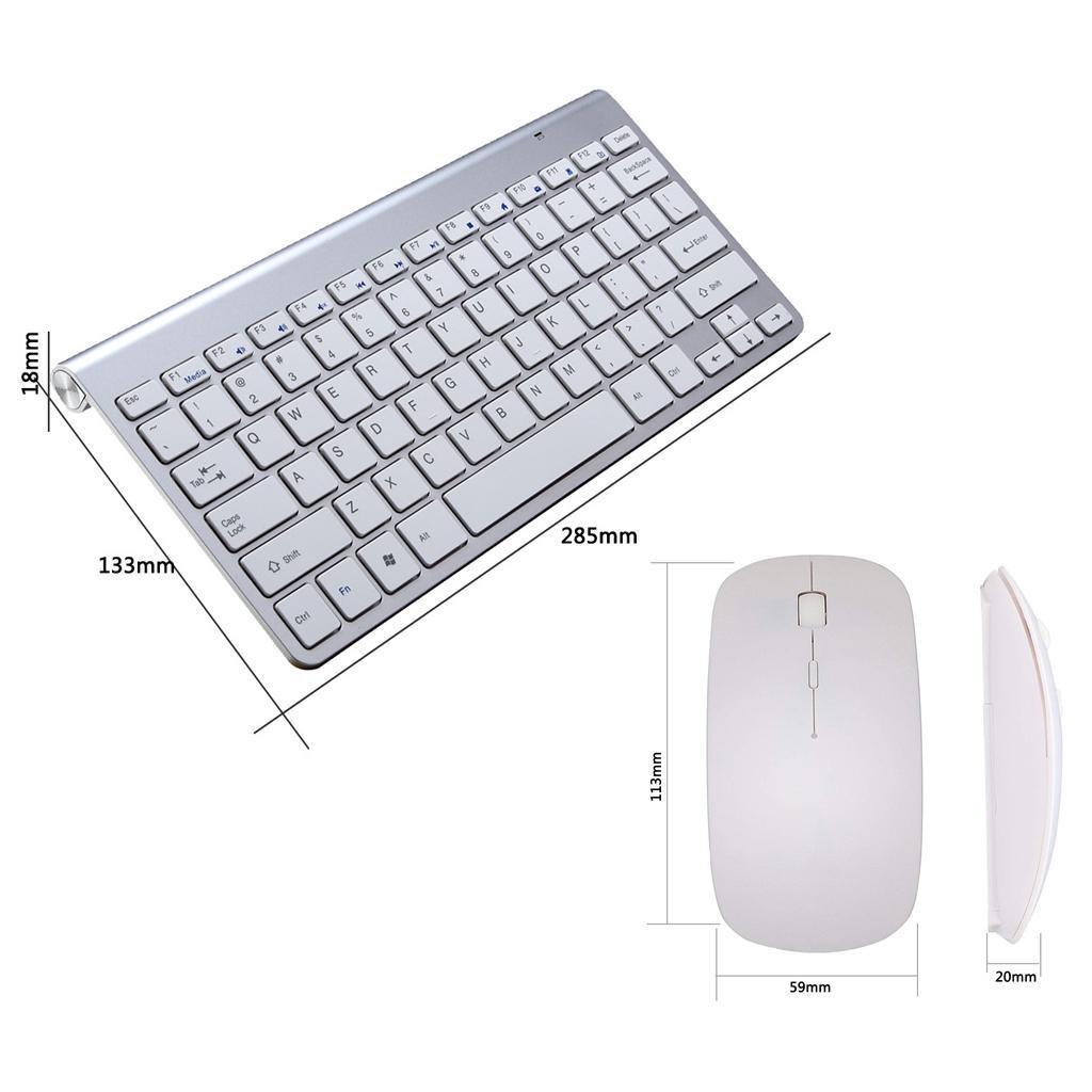 2 Pieces 2.4G Waterproof Wireless Keyboard & Mouse Combo Set for PC Laptop