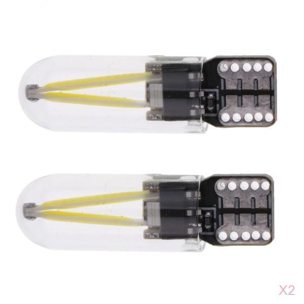 4 Pieces White Car T10 - COB LED Light Bulb for Clearance Number Plate Lamp