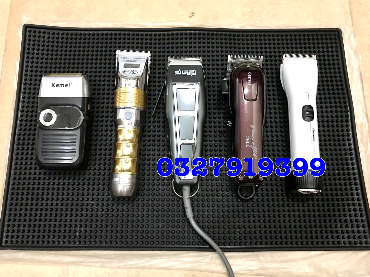Thảm lót tông đơ-dụng cụ tóc Barber , thảm cao su 30x45cm