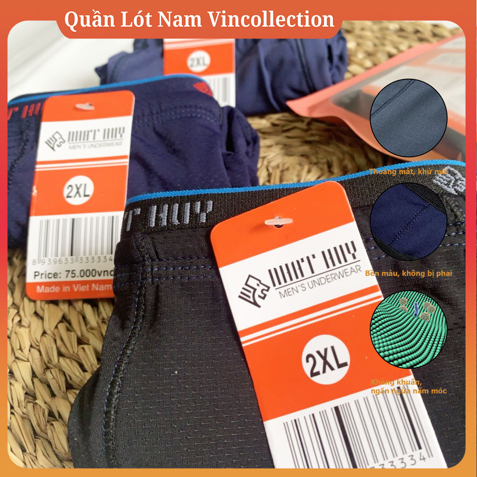 |Combo 7| Quần Lót Nam Đùi Nhật Huy Vải Thông Hơi Kim Lạnh Cao Cấp Sịp Đùi Nam Quần ship nam đẹp đùi combo thun lạnh sexy cao cấp nhỏ - Quần Lót Nam Vincollection
