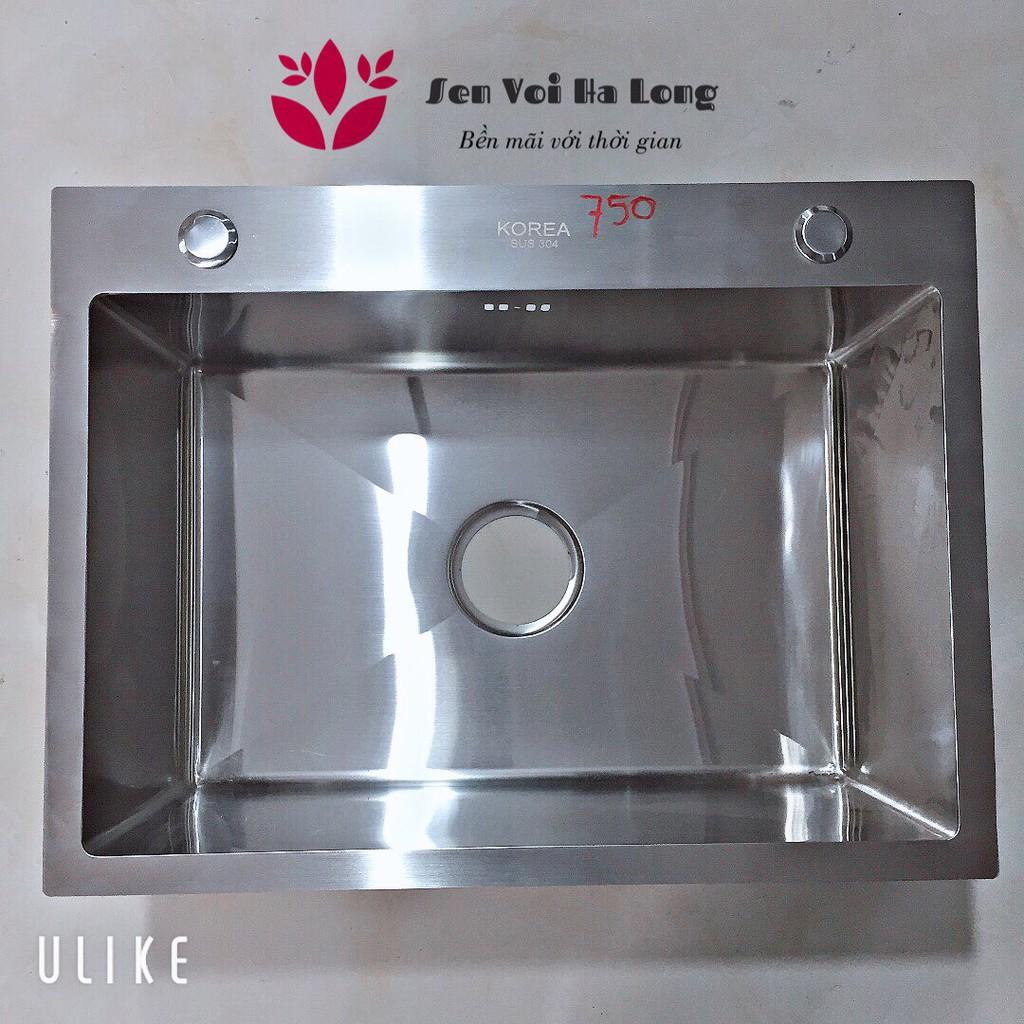 Combo chậu rửa bát 1 hố INOX304 và Vòi nóng lạnh