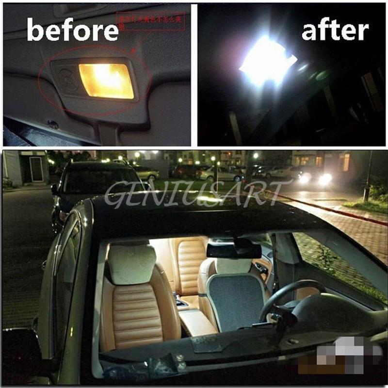 2x2pcs White 31mm 12smd COB LED Bulb Festoon Lamp for Car Dome Map Lights