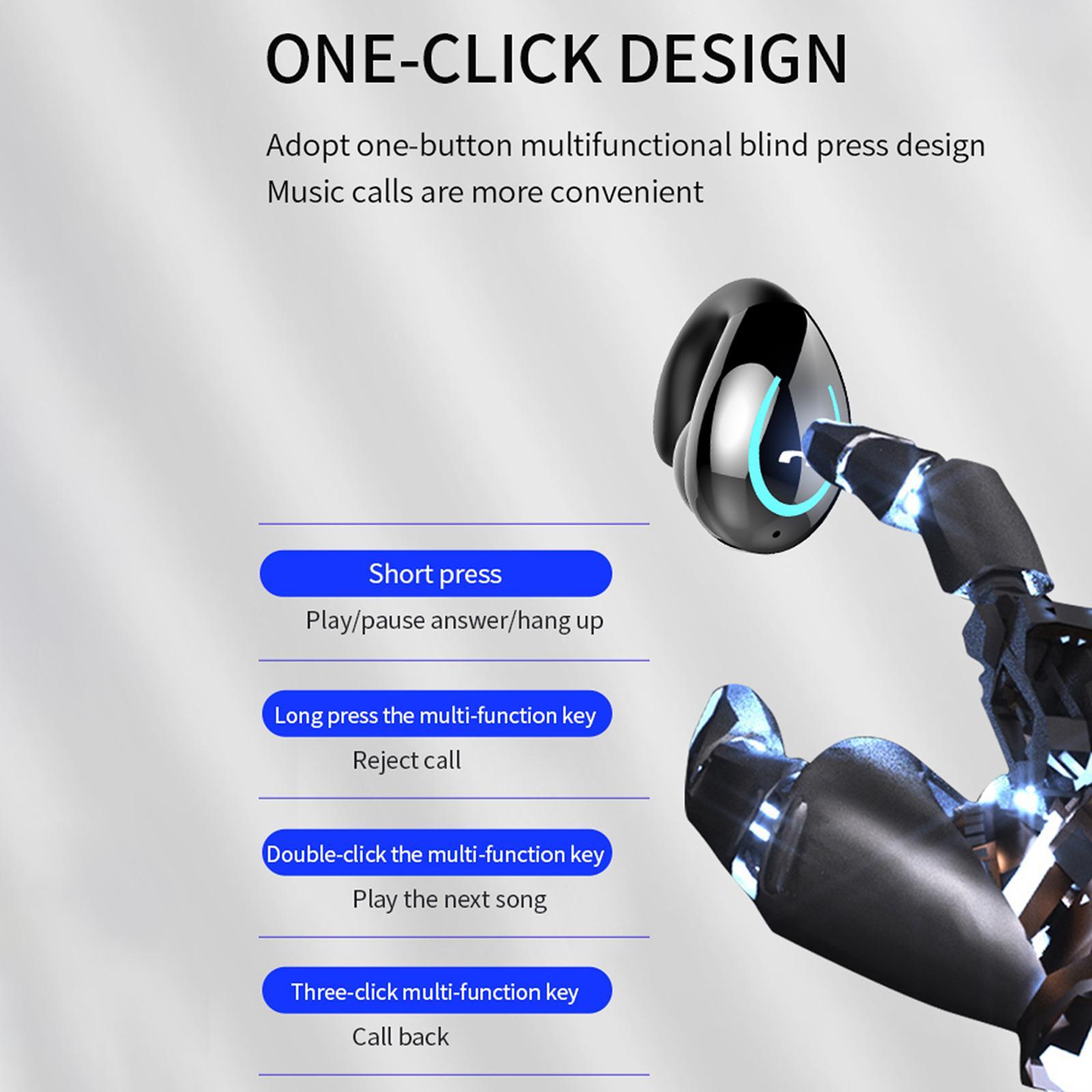 Open Ear Headphones Sport Headphones Portable Stereo Earphones for Workout Black