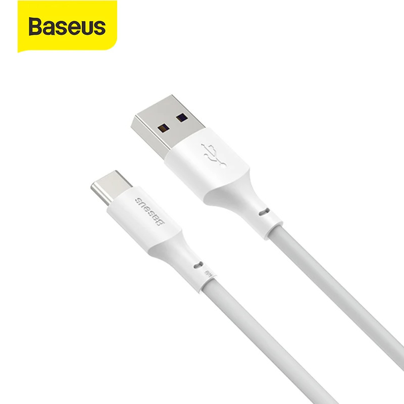 Bộ cáp sạc nhanh và truyền dữ liệu Baseus Simple Wisdom USB to Type-C 5A - Hàng Chính Hãng