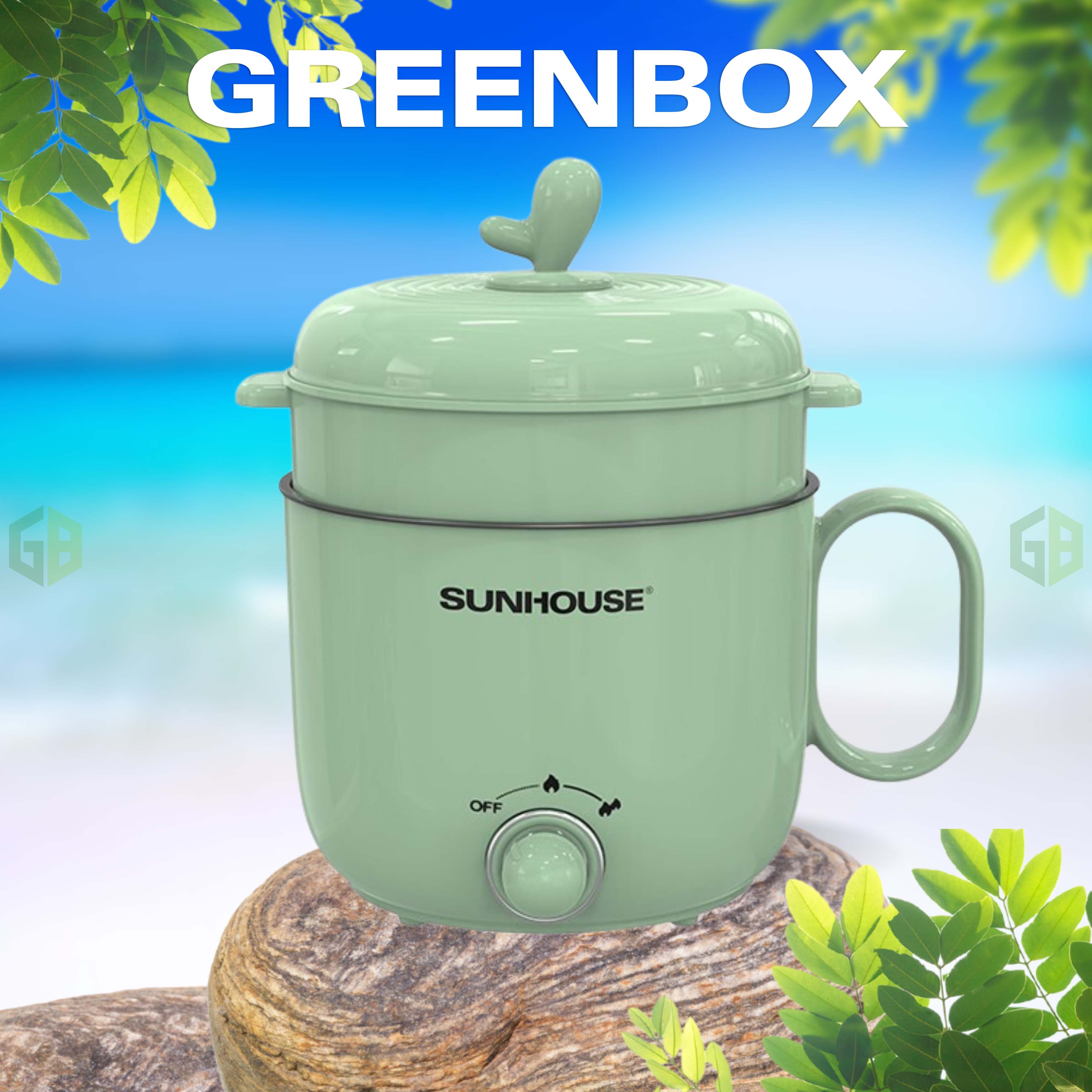 Ca lẩu điện hấp mini 1.5L SUNHOUSE SHD4515G - Hàng chính hãng