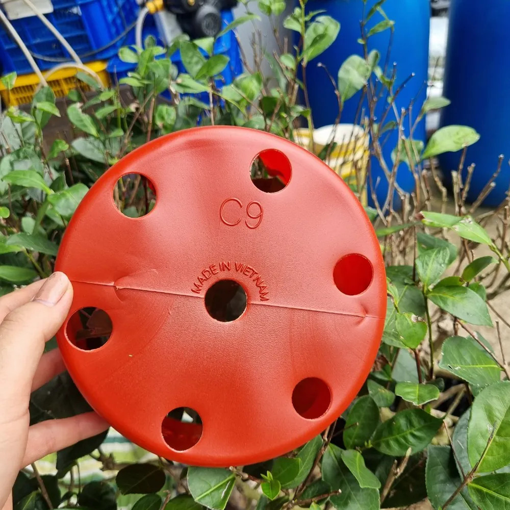 SỈ 500 Chậu Nhựa Đỏ C9 Miệng,cao,đáy 23x16x16.5cm trồng cây ăn trái và hoa siêu bền-77700