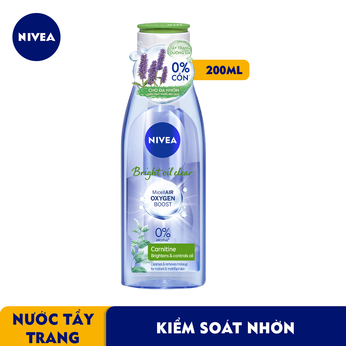 Nước Tẩy Trang NIVEA Bright Oil Clear Kiểm Soát Nhờn | Sáng Da (200 ml) - 86609