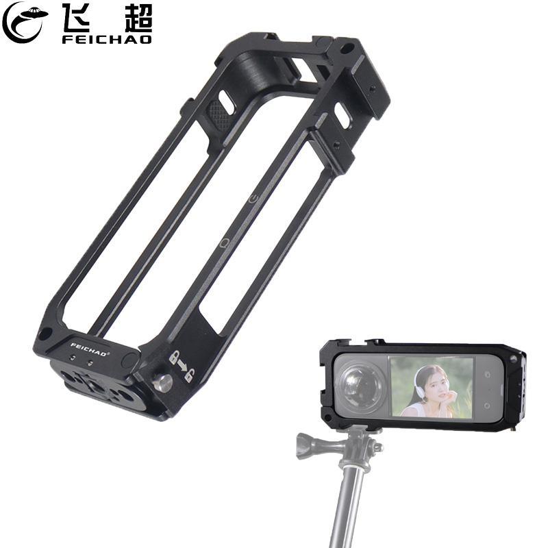 Khung Máy Ảnh Cho Insta360 X3 Kim Loại Khung Bảo Vệ Vỏ 1/4 Tripod Adapter Giày Lạnh Ốp Cho Insta 360 X3 Hành Động Toàn Cảnh