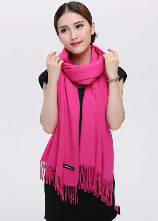 Khăn choàng cổ cashmere một màu 07