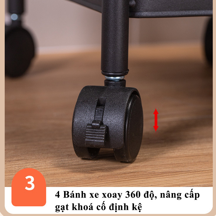 Kệ Xoay Nhiều Tầng Đa Năng  Xoay 360 độ - Chất liệu thép Carbon sơn tỉnh điện chất lượng cao