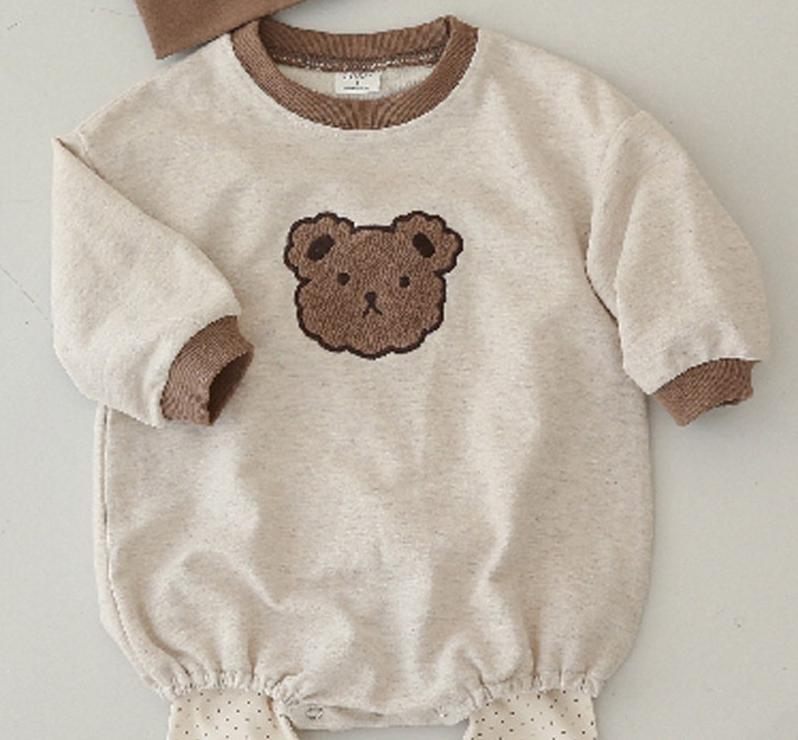 2021 Thu Mới Hoạt Hình Cho Bé Bodysuit Tay Dài In Hình Gấu Thỏ Bé Trai Và Bé Gái Áo Liền Quần Đùi Dễ Thương Sơ Sinh Cho Bé Quần Áo 0-24M
