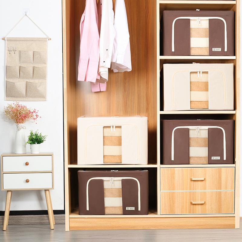 Giá Rẻ Nhất Vải Oxford Chống Thấm Nước 4 Khung Thép Hộp Bảo Quản Có Thể Gập Lại Baina Hộp Người Tổ Chức Phong Cách Nhà Tổ Chức Quần Áo