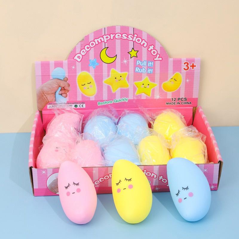 Squishy Mochi hình BÁNH BỘT MỲ mặt trăng mềm mịn dễ thương chân thực giảm stress co dãn đàn hồi ngộ nghĩnh bóp giải trí