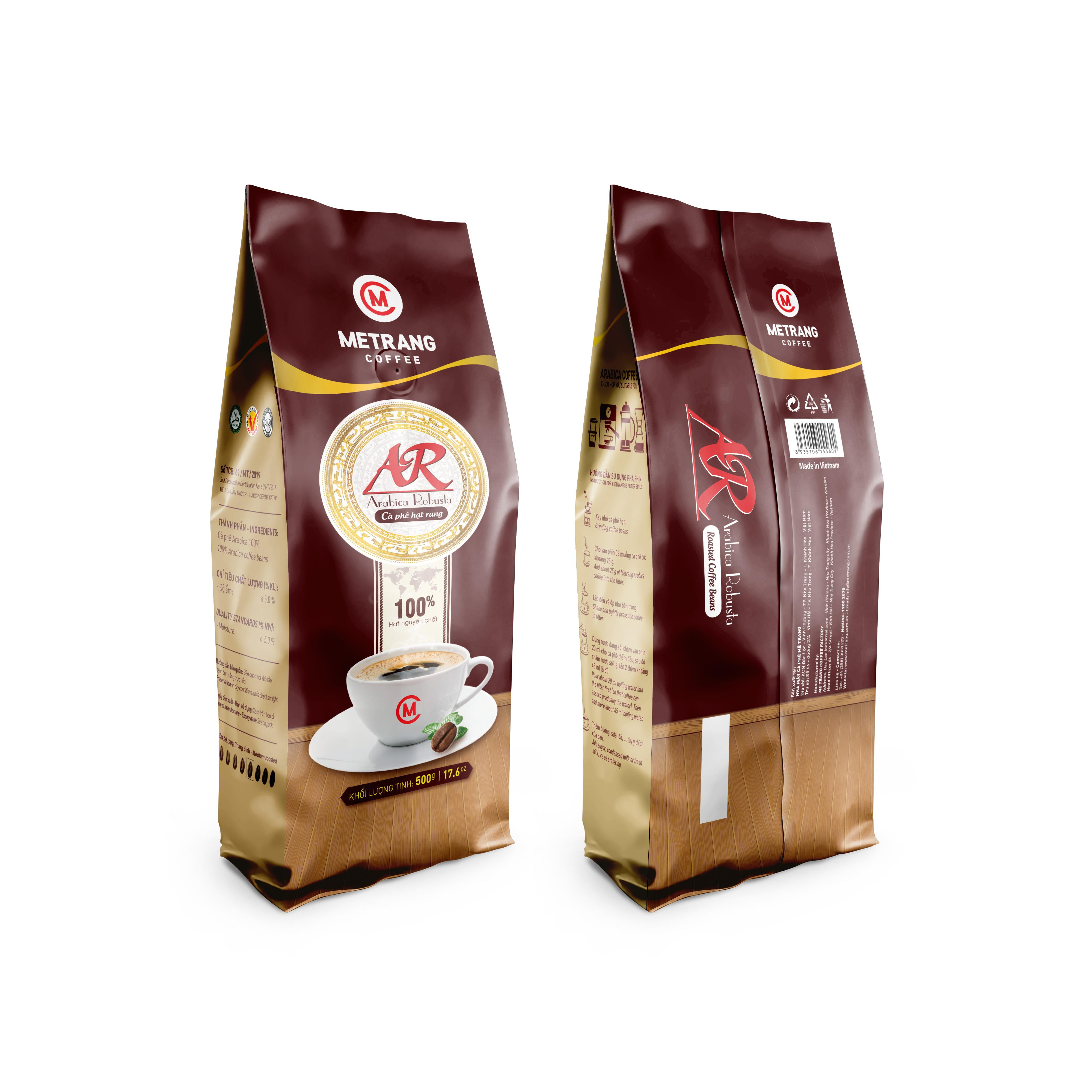 Cà Phê Mê Trang Arabica Robusta Túi Hạt 500G
