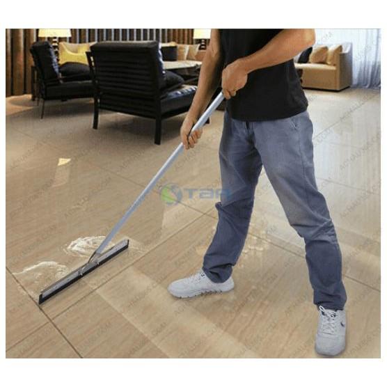 Cây gạt nước sàn nhà khung thép 55cm, Cao su cứng - Hàng nhập khẩu, độ bền cao