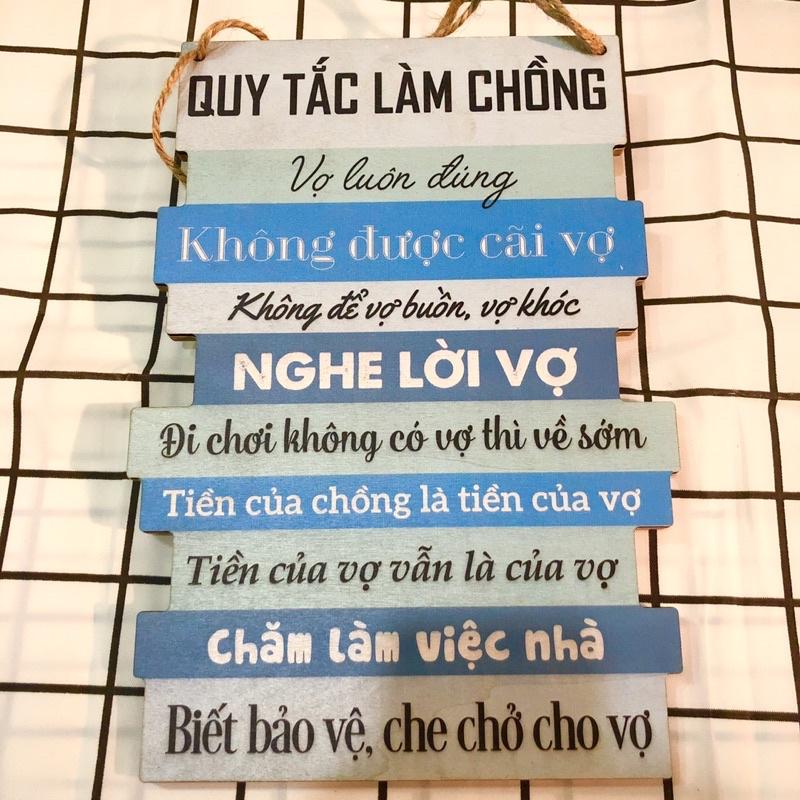 Tranh những câu nói dễ thương chất liệu gỗ dòng chữ ngộ nghĩnh quy tắc