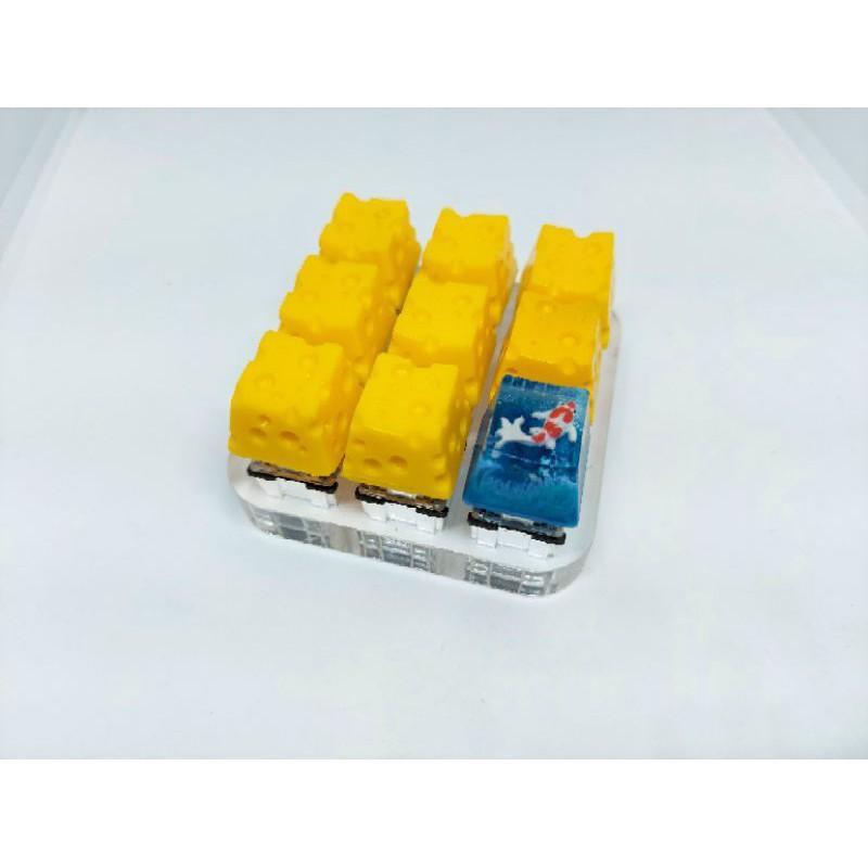 Keycap cheese clone trang trí bàn phím cơ gaming