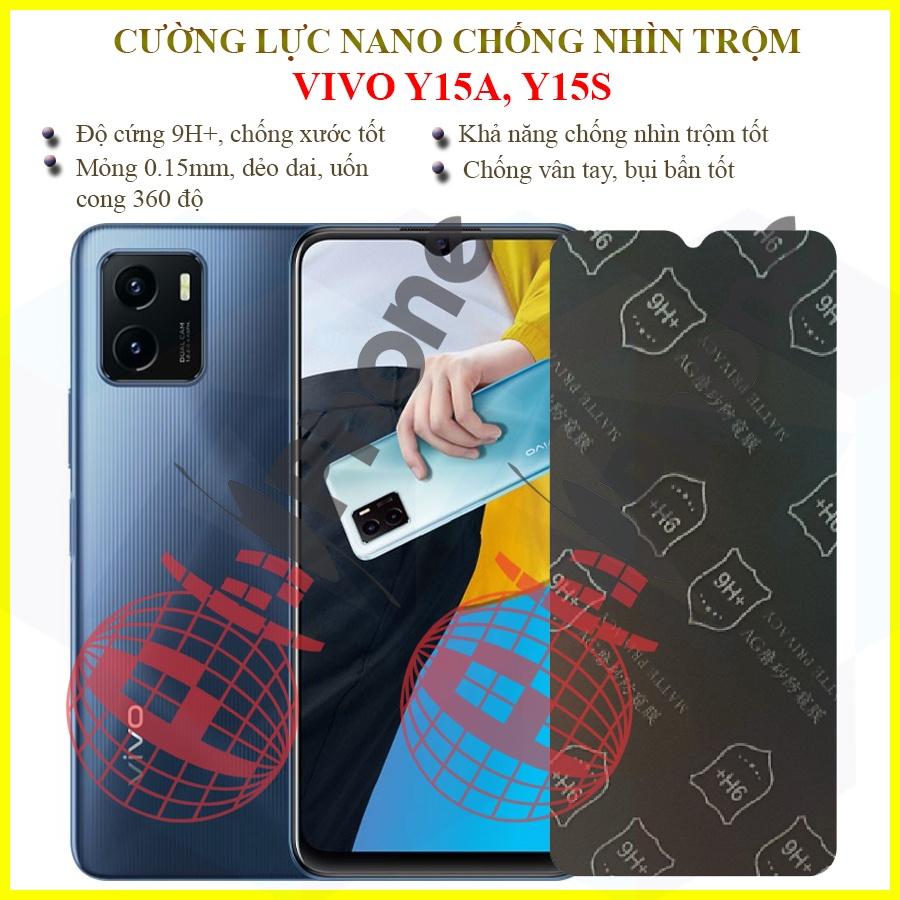 Dán chống nhìn trộm dành cho  Vivo Y15a, Y15s - Dán cường lực dẻo nano 9H+