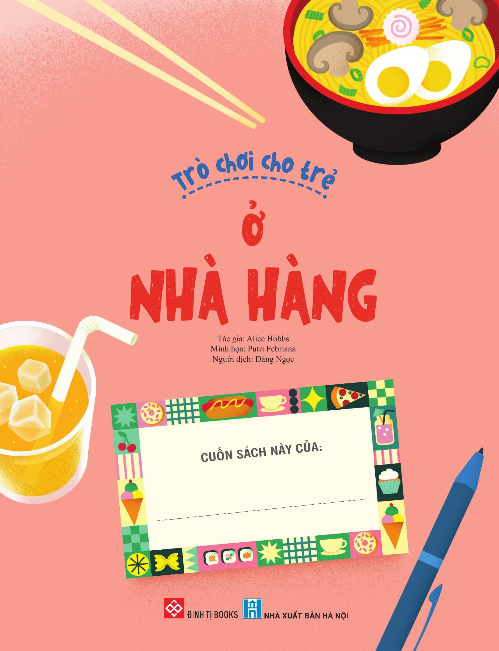Sách - 30++ Hoạt Động Viết, Vẽ, Tô Màu, Giải Đố... Theo Chủ Đề - Trò Chơi Cho Trẻ - Ở Nhà Hàng