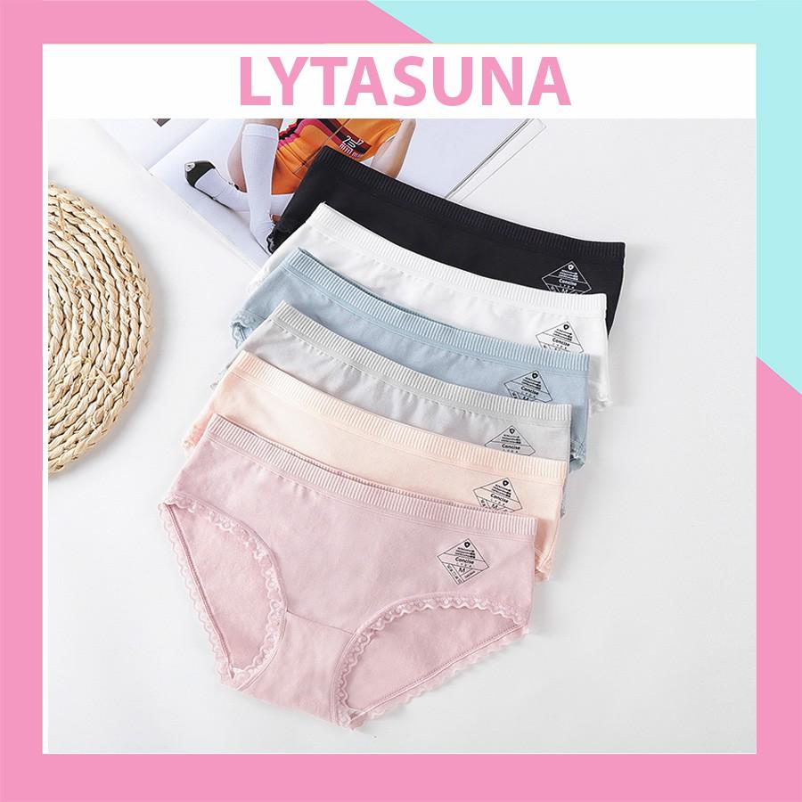 Quần Lót Nữ Cotton ren sợi tre cao cấp kháng khuẩn phong cách hàn quốc siêu co giãn ,thoáng mát QC08