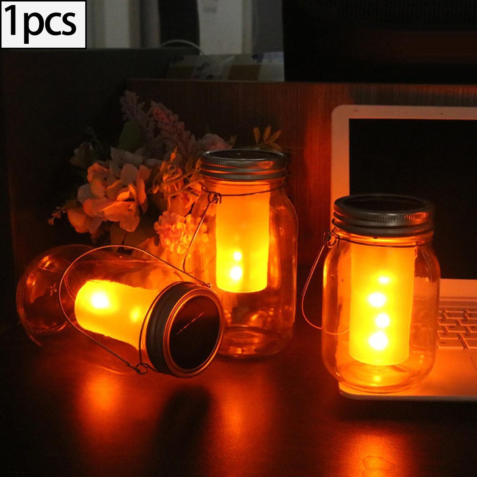 Jar Lit Light Hanging Lantern Decoration for Balcony Courtyard Lawn